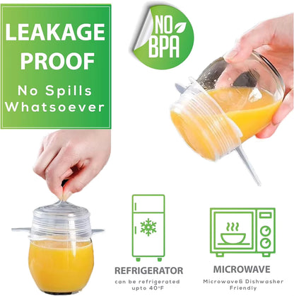6Pcs Food Grade Silicone Preservation Cover Reusable