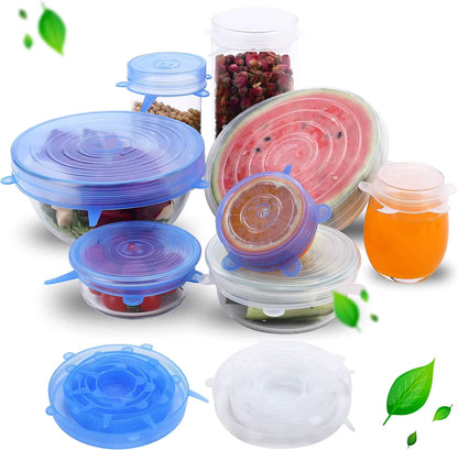 6Pcs Food Grade Silicone Preservation Cover Reusable