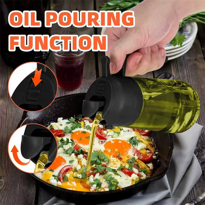 2-in-1 Olive Oil Dispenser and Oil Spray Bottle