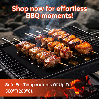 2 Pcs 40x60cm  Pad Heat Oven Reusable Non-stick Anti Dirt Protection Resistant BBQ Grill